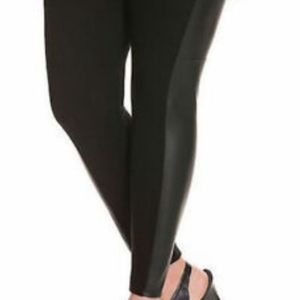 18/20, Black ponte knit faux leather leggings